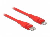 Delock Lightning-Kabel - 24 pin USB-C männlich zu Lightning männlich - 2 m - Rot