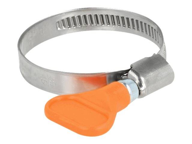 Delock - Schlauchschelle - geeignet für 30 - 45 mm Schlauch - orange (Packung mit 5)