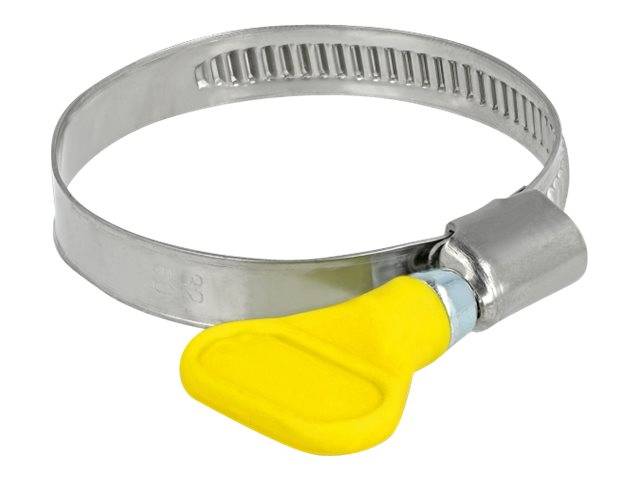 Delock - Schlauchschelle - geeignet für 32 - 50 mm Schlauch - Gelb (Packung mit 5)