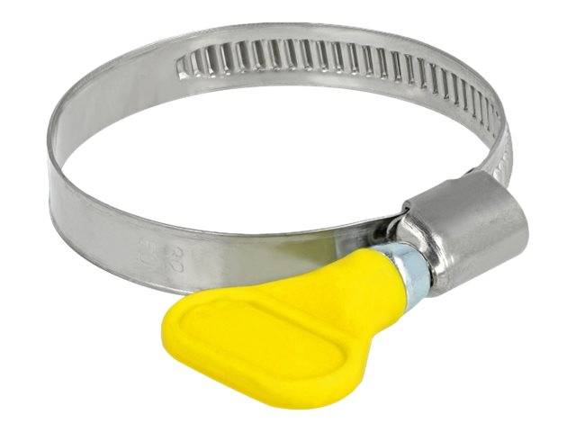 Delock - Schlauchschelle - geeignet für 32 - 50 mm Schlauch - Gelb (Packung mit 5)