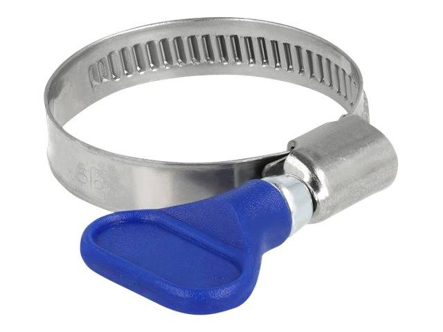 Delock - Schlauchschelle - geeignet für 25 - 40 mm Schlauch - Blau (Packung mit 5)