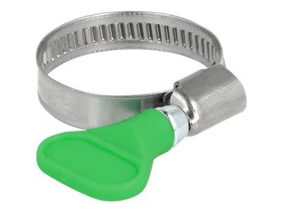 Delock - Schlauchschelle - geeignet für 20 - 35 mm Schlauch - grün (Packung mit 5)