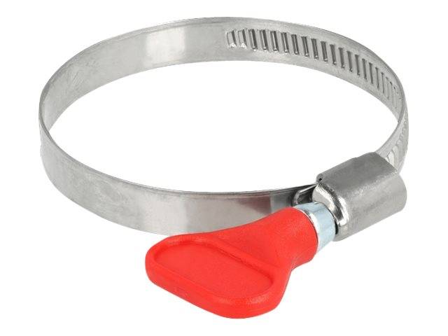 Delock - Schlauchschelle - geeignet für 40 - 60 mm Schlauch - Rot (Packung mit 5)