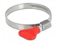 Delock - Schlauchschelle - geeignet für 40 - 60 mm Schlauch - Rot (Packung mit 5)