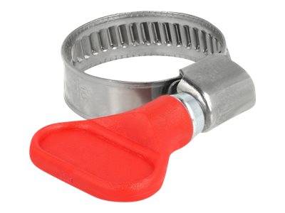 Delock - Schlauchschelle - geeignet für 16 - 25 mm Schlauch - Rot (Packung mit 5)