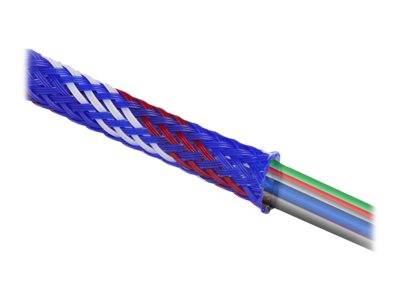Delock Geflechtschlauch - dehnbar - 2 m - weiß - Blau - Rot