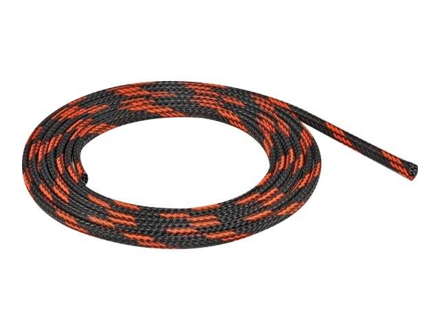 Delock Geflechtschlauch - dehnbar - 2 m - Schwarz - Rot