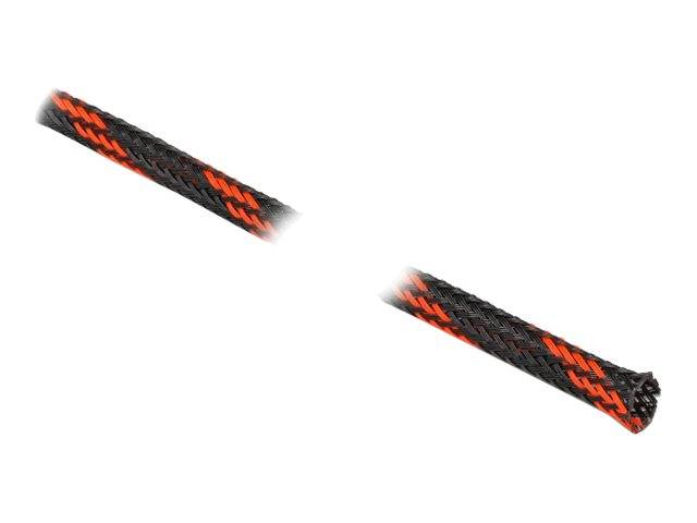 Delock Geflechtschlauch - dehnbar - 2 m - Schwarz - Rot