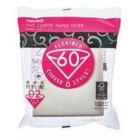 Hario VCF-02-100W, Tasse, Einweg-Kaffeefilter, Papier, Weiß, 100 g, 100 Stück(e)