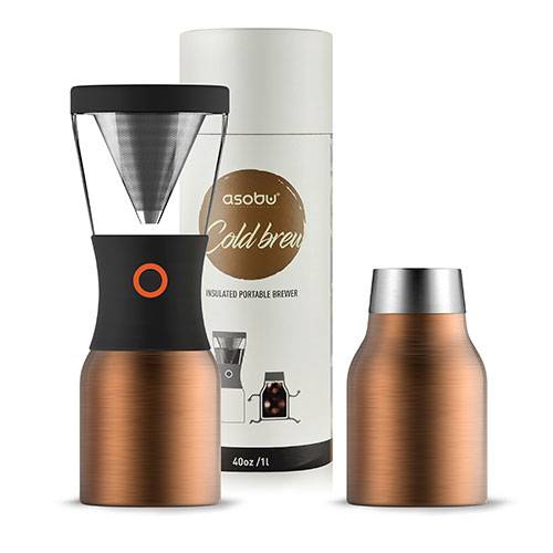 Asobu Cold Brew, Kaltbrüh-Kaffeemaschine, Schwarz, Kupfer, Kupfer, Edelstahl, 1 Stück(e)