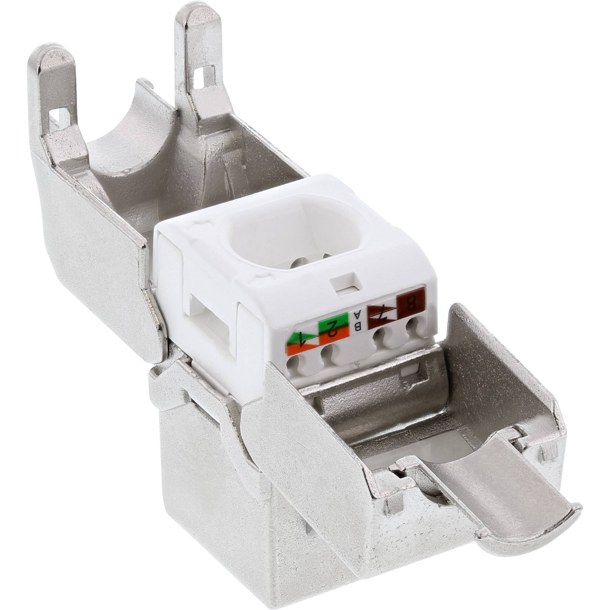 INLINE - Keystone RJ45 Buchse / LSA Einsatz - SNAP-In - Cat.6a - schmale Bauform