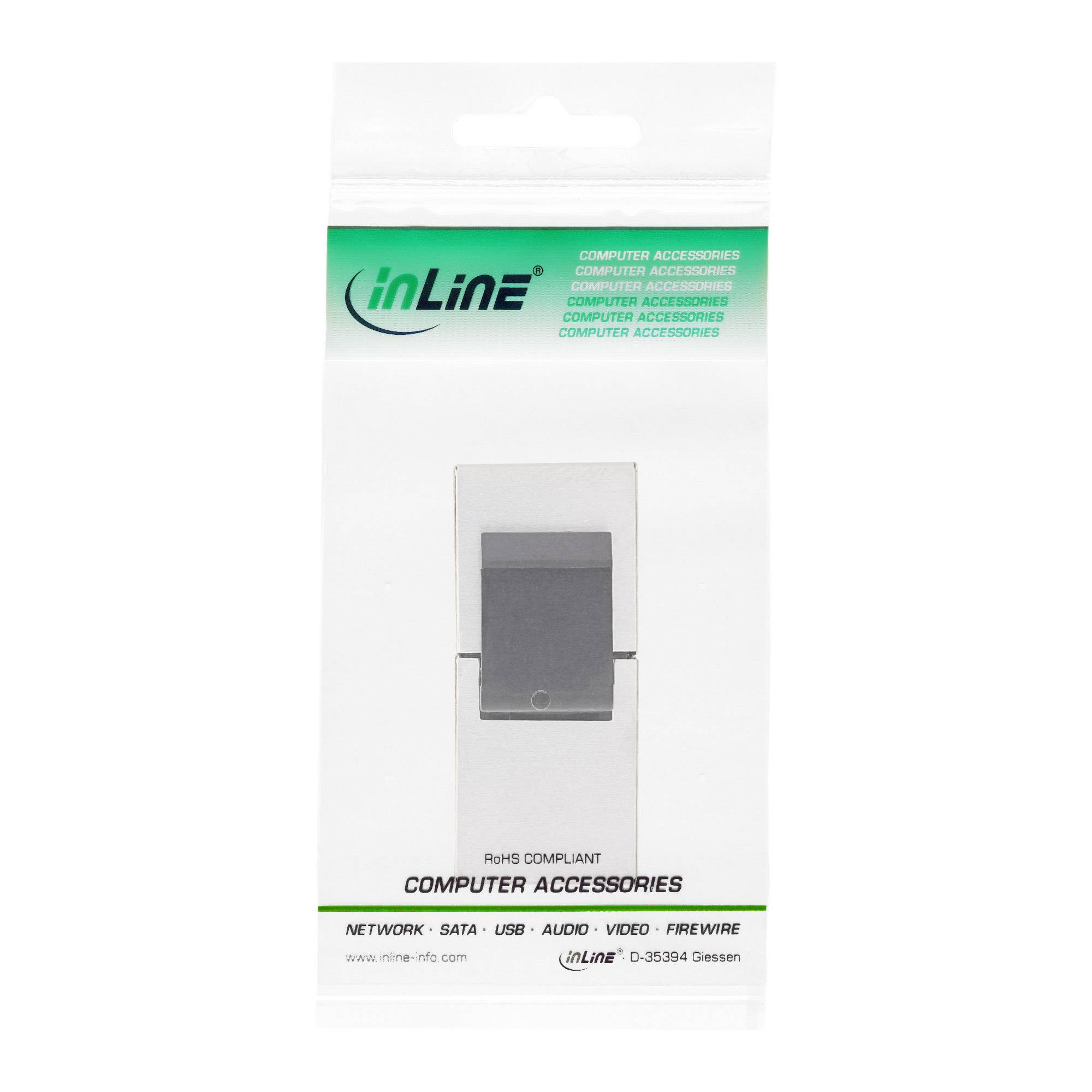 INLINE - Keystone RJ45 Buchse / Buchse Einsatz - SNAP-In - Cat.5e