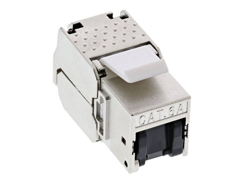 INLINE - Keystone RJ45 Buchse - SNAP-In - Cat.6a - mit Staubschutz schwarz