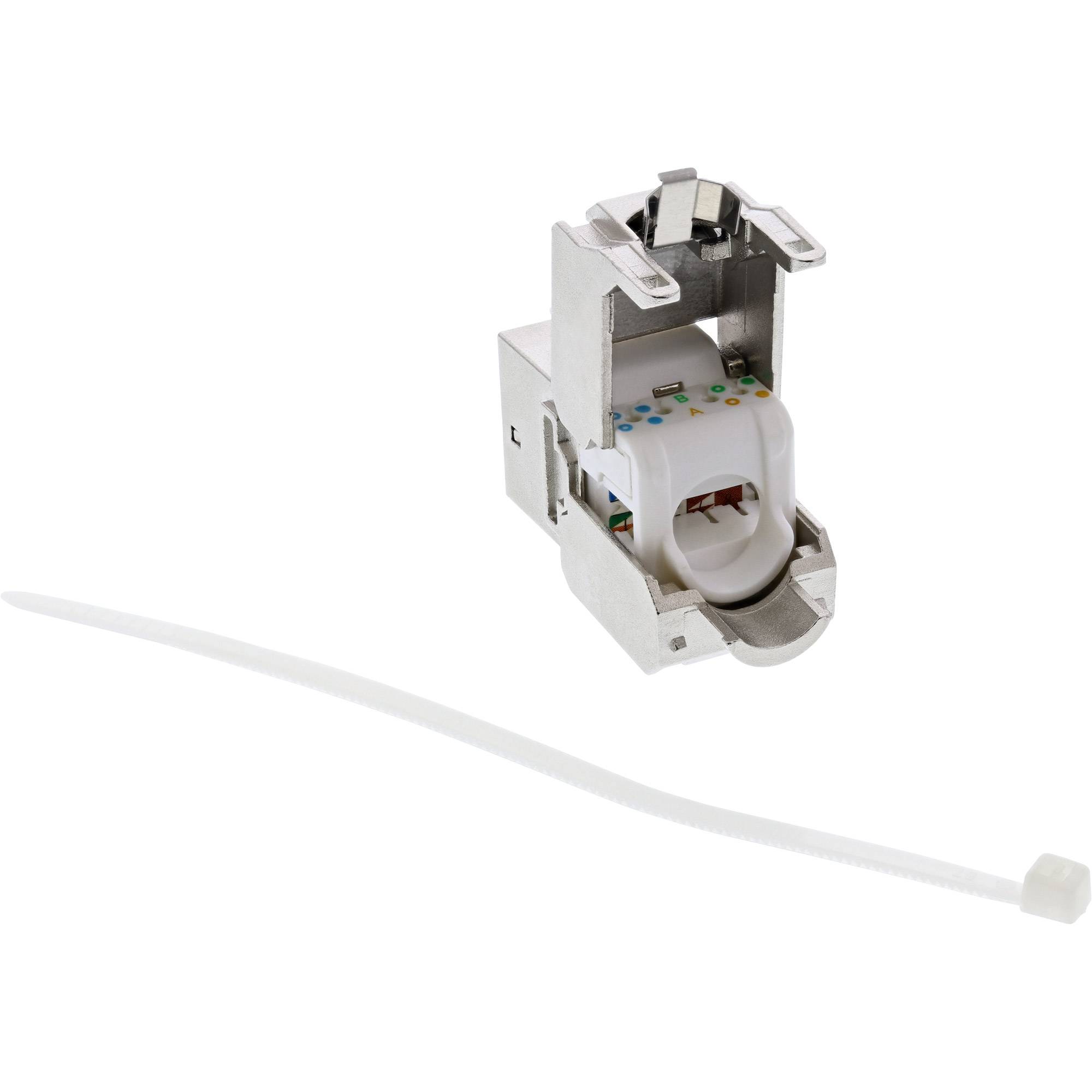 INLINE - Keystone RJ45 Buchse - SNAP-In - Cat.6a - mit Staubschutz schwarz