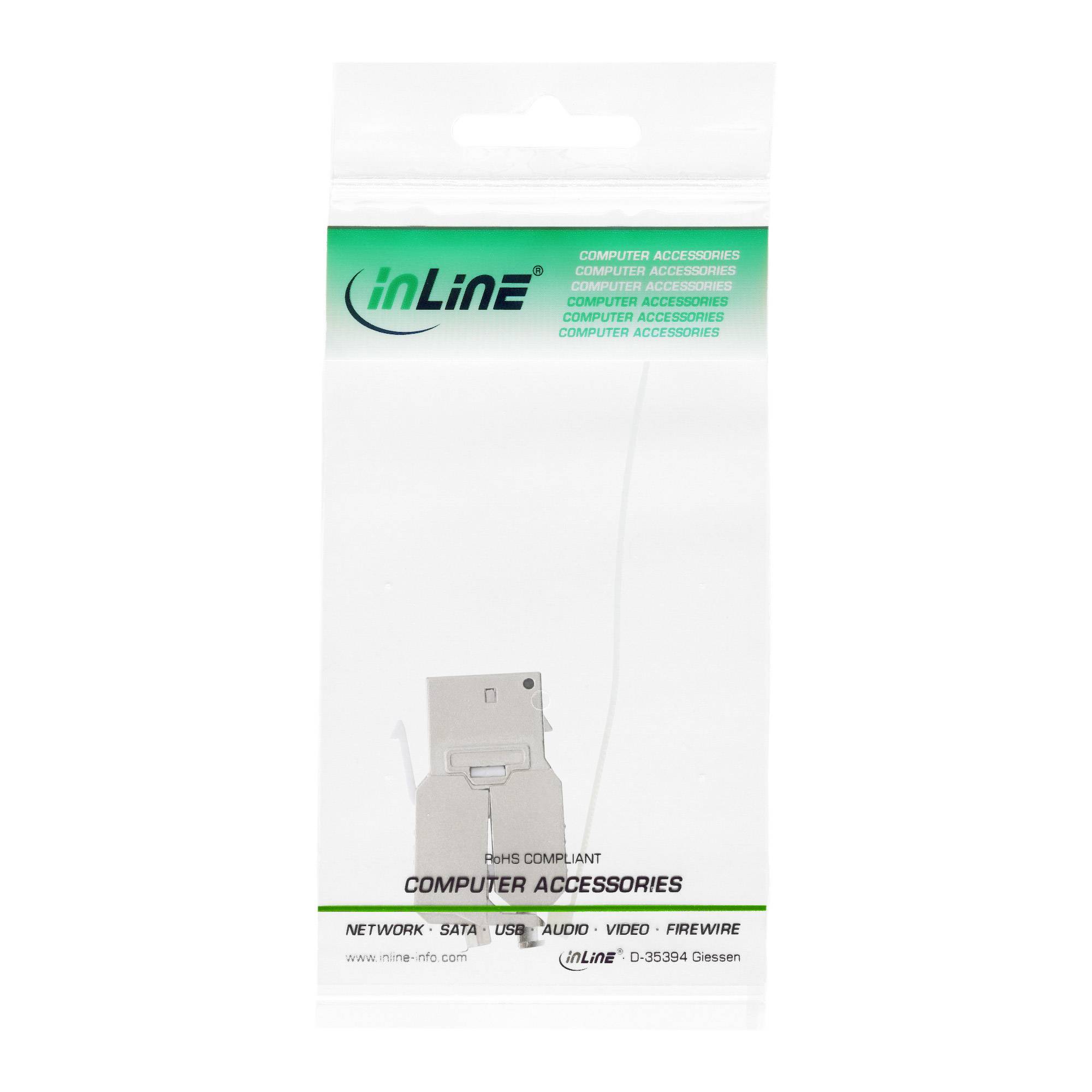 INLINE - Keystone RJ45 Buchse - SNAP-In - Cat.6a - mit Staubschutz schwarz