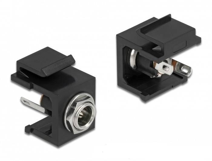 Delock Keystone module - Modulare Eingabe - DC-Stromversorgungsbuchse 5,5 mm (ID: 2,1 mm)