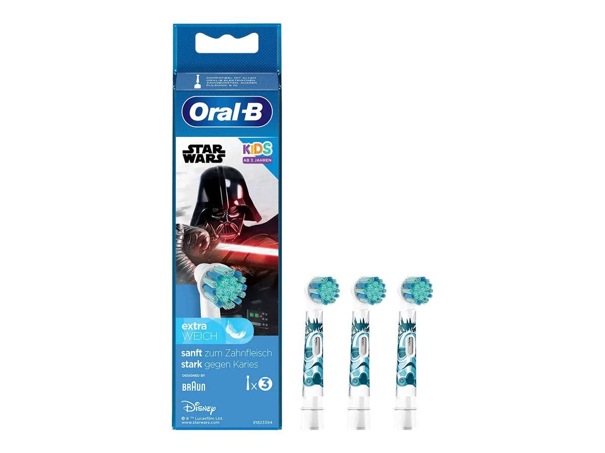 PROCTER & GAMBLE - Oral-B Kids Star Wars - Austausch-Bürstenkopf - für Zahnbürste (Packung mit 3)
