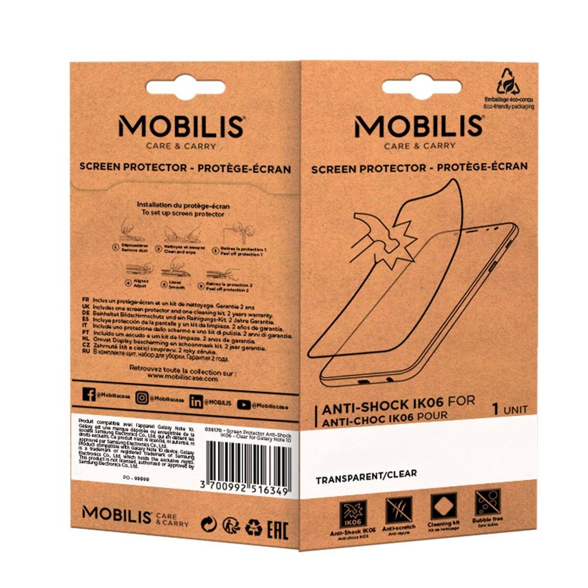 Mobilis - Schutzfolie - bruchsicher, stoßfest IK06
