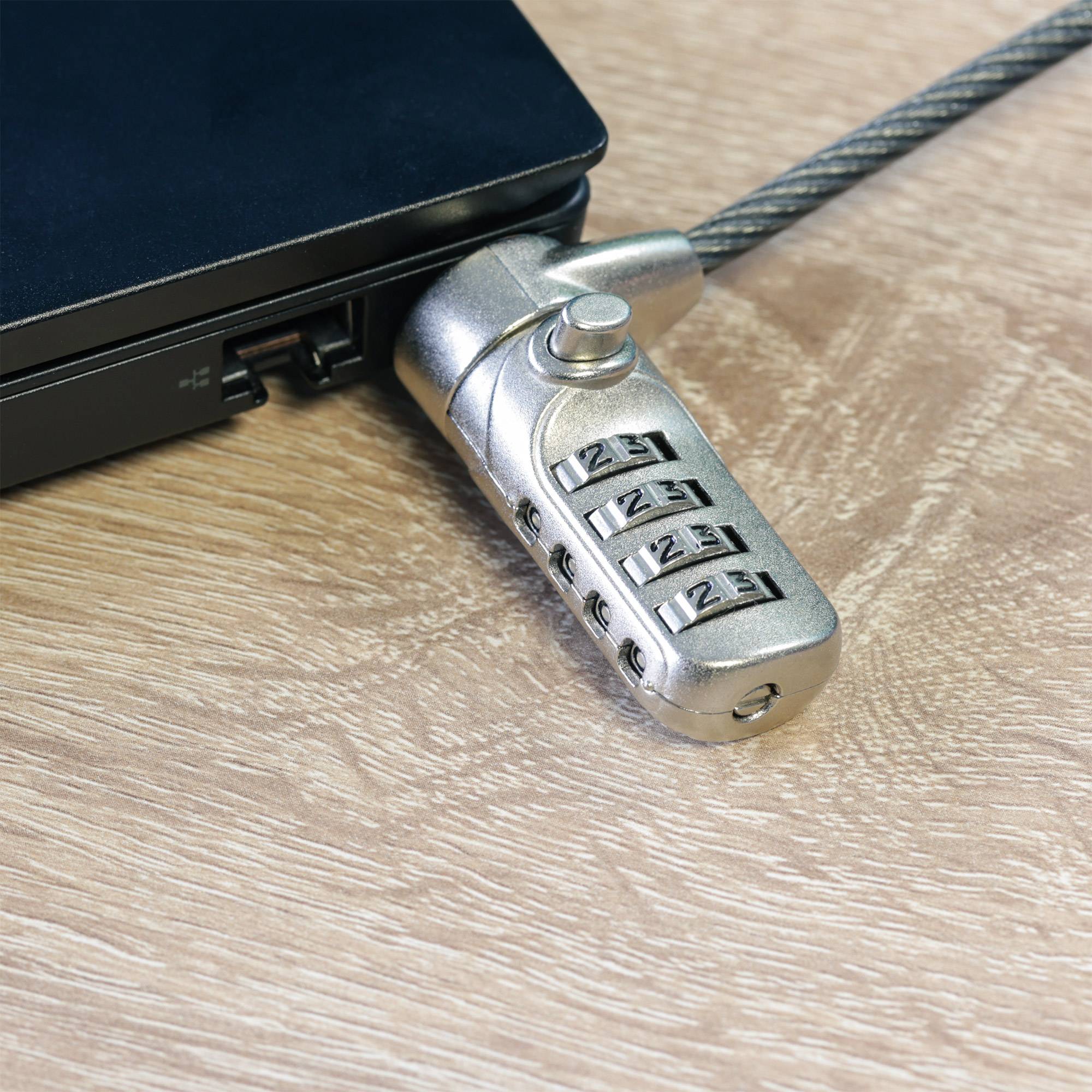 INLINE - Notebook Sicherheitsschloss - mit Zahlenkombination - 4,4mm x 2m