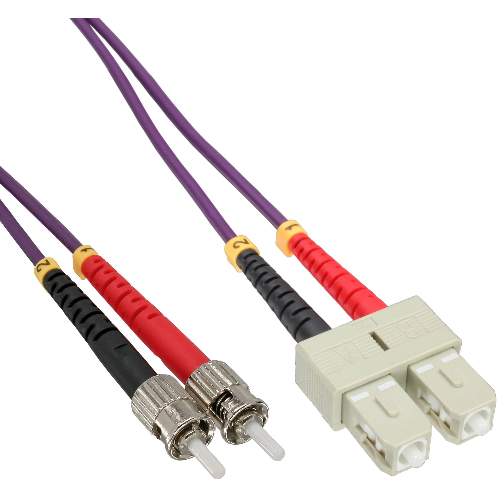 INLINE - LWL Duplex Kabel - SC/ST - 50/125µm - OM4 - 25m