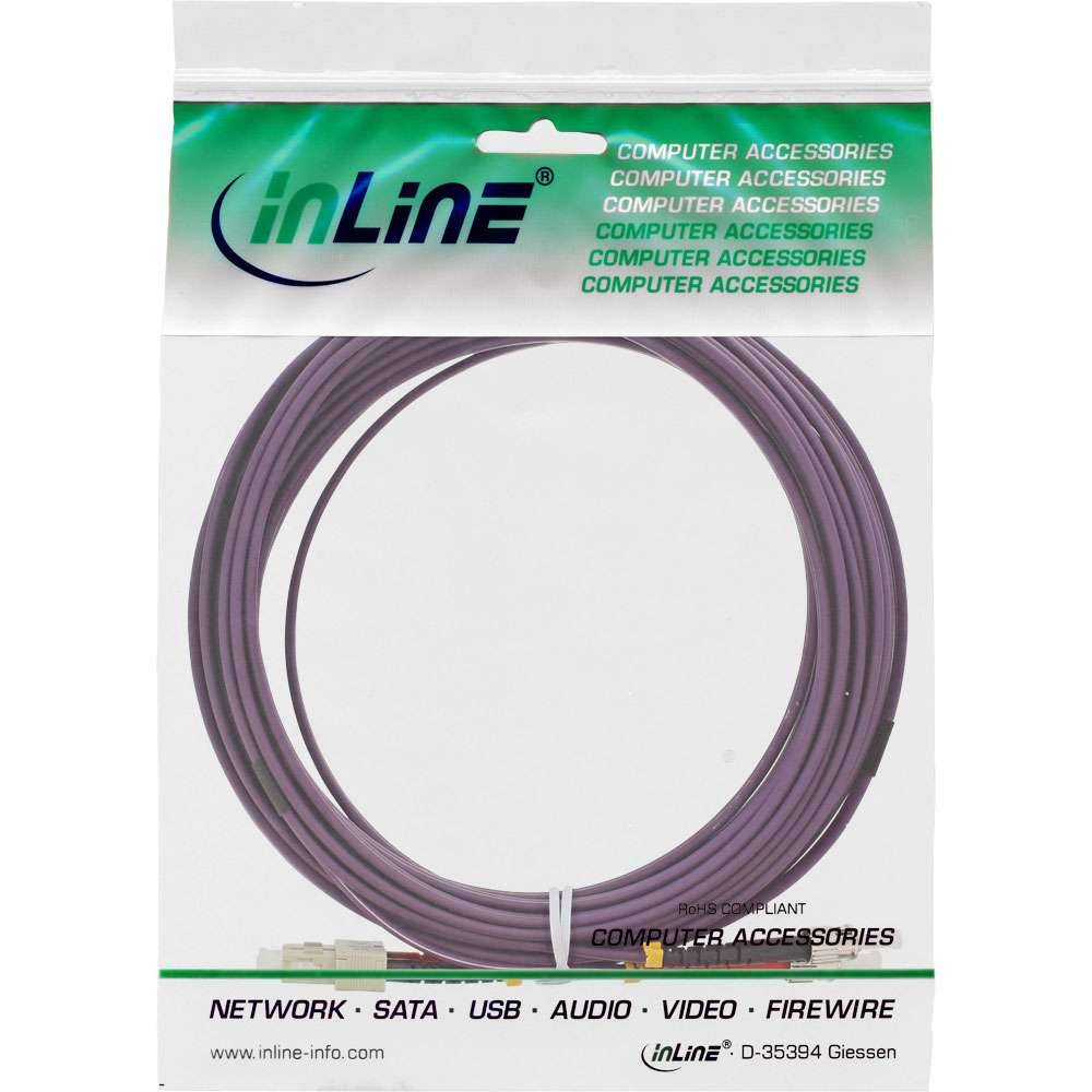 INLINE - LWL Duplex Kabel - SC/ST - 50/125µm - OM4 - 25m