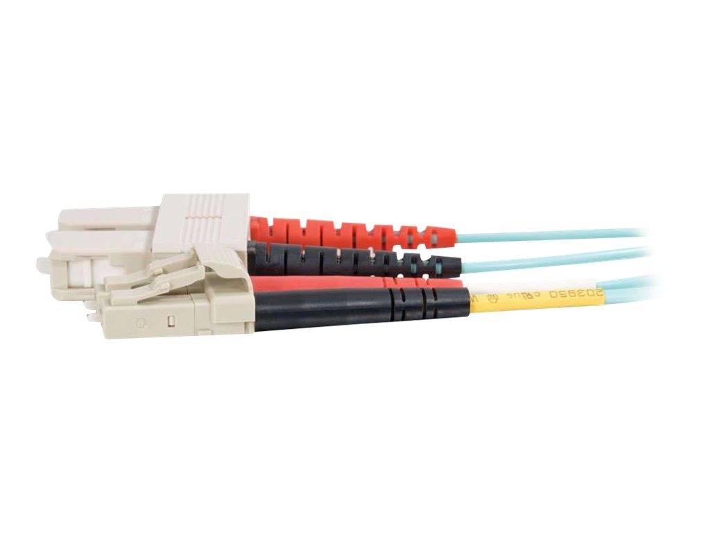 C2G LC-SC 10Gb 50/125 OM3 Duplex Multimode PVC Fiber Optic Cable (LSZH)