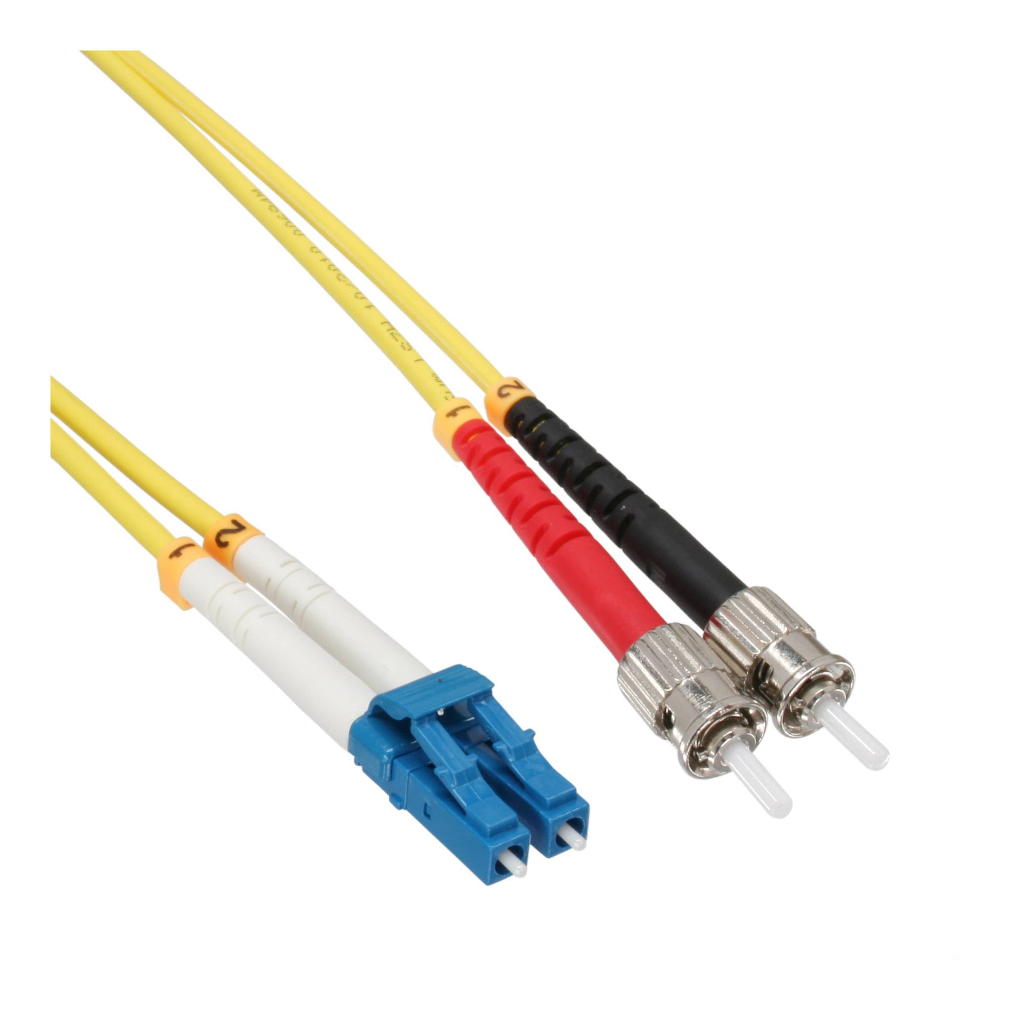 INLINE - LWL Duplex Kabel - LC/ST - 9/125µm - OS2 - 10m