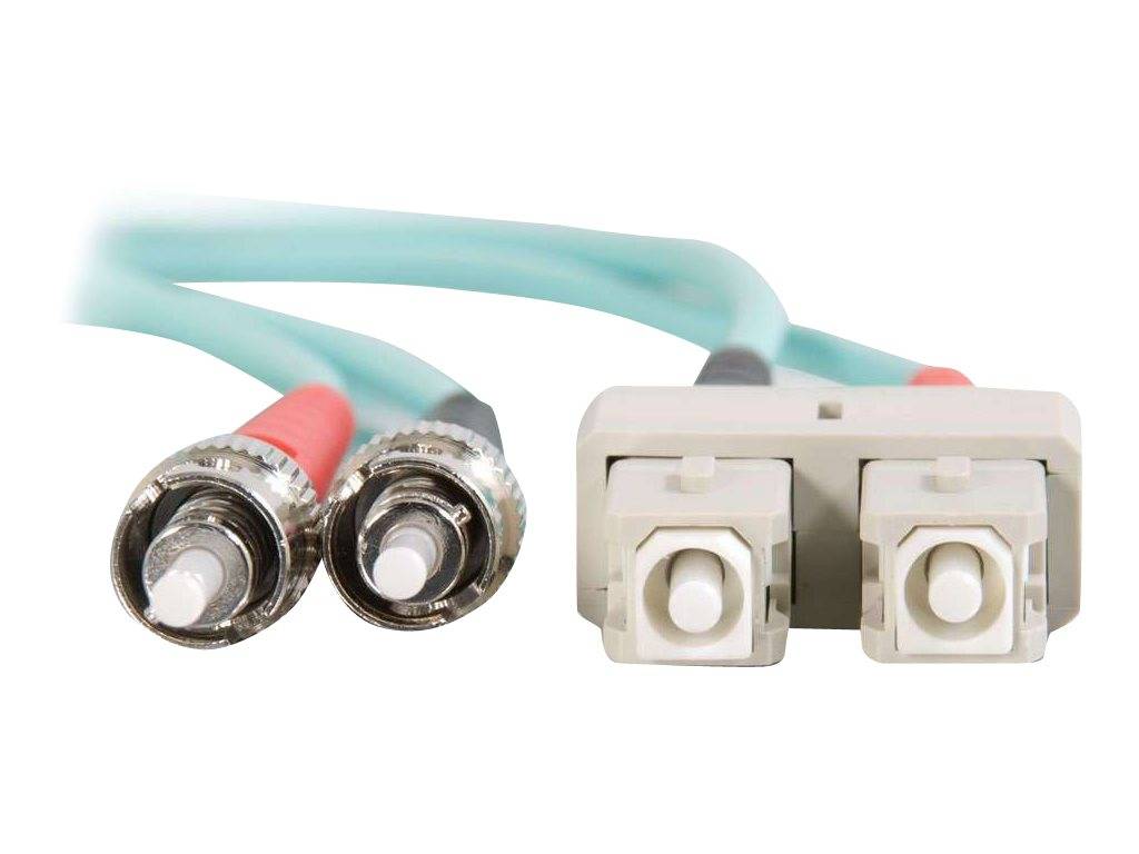 C2G SC-ST 10Gb 50/125 OM3 Duplex Multimode PVC Fiber Optic Cable (LSZH)