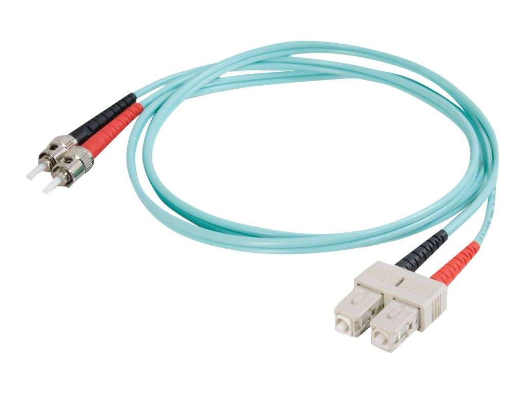 C2G SC-ST 10Gb 50/125 OM3 Duplex Multimode PVC Fiber Optic Cable (LSZH)