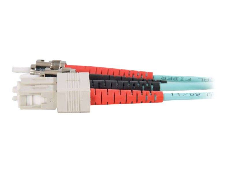 C2G SC-ST 10Gb 50/125 OM3 Duplex Multimode PVC Fiber Optic Cable (LSZH)