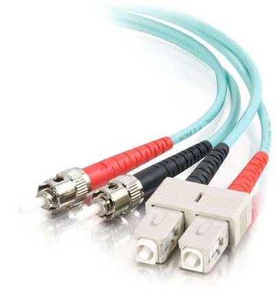 C2G SC-ST 10Gb 50/125 OM3 Duplex Multimode PVC Fiber Optic Cable (LSZH)