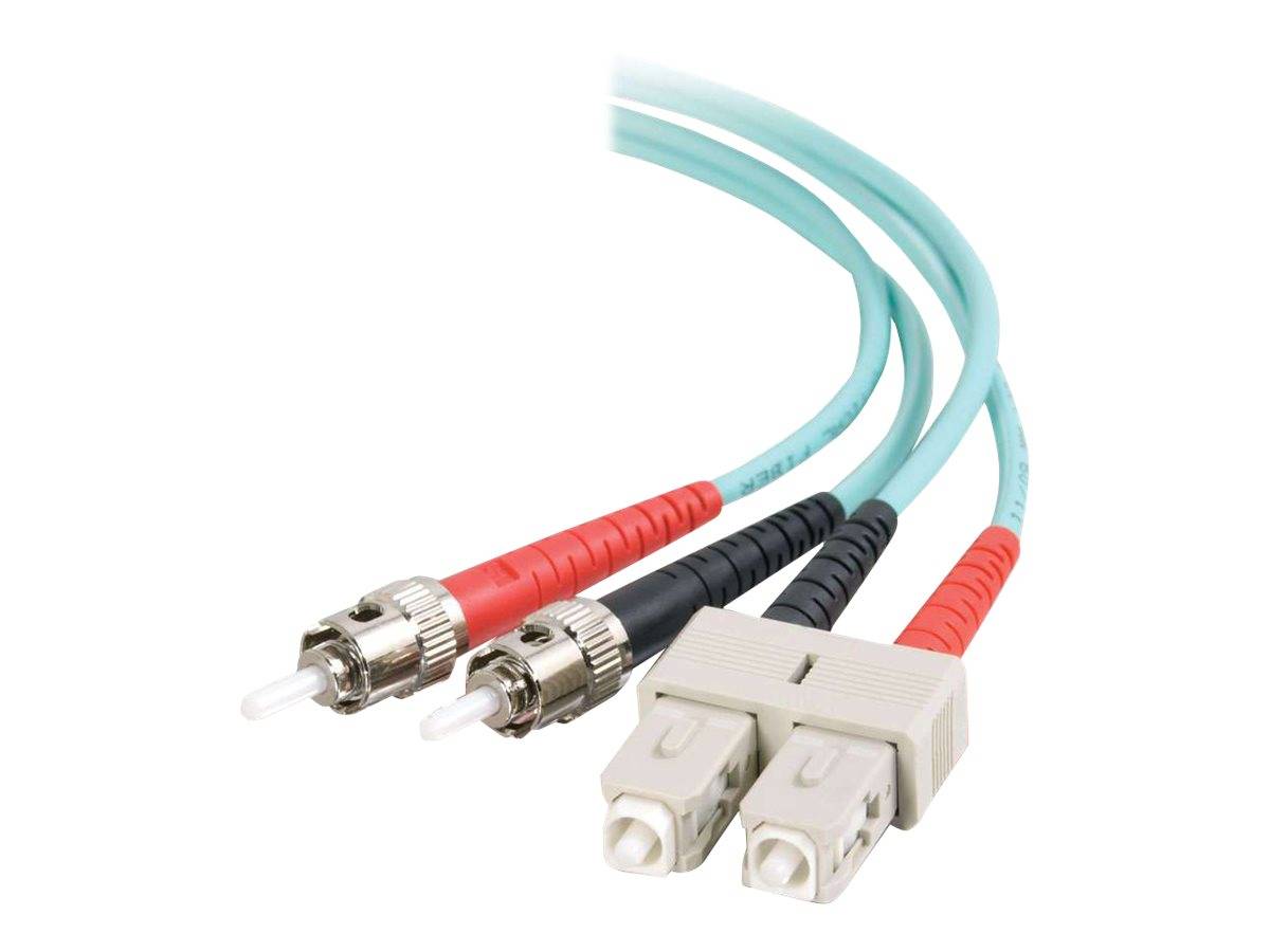 C2G SC-ST 10Gb 50/125 OM3 Duplex Multimode PVC Fiber Optic Cable (LSZH)