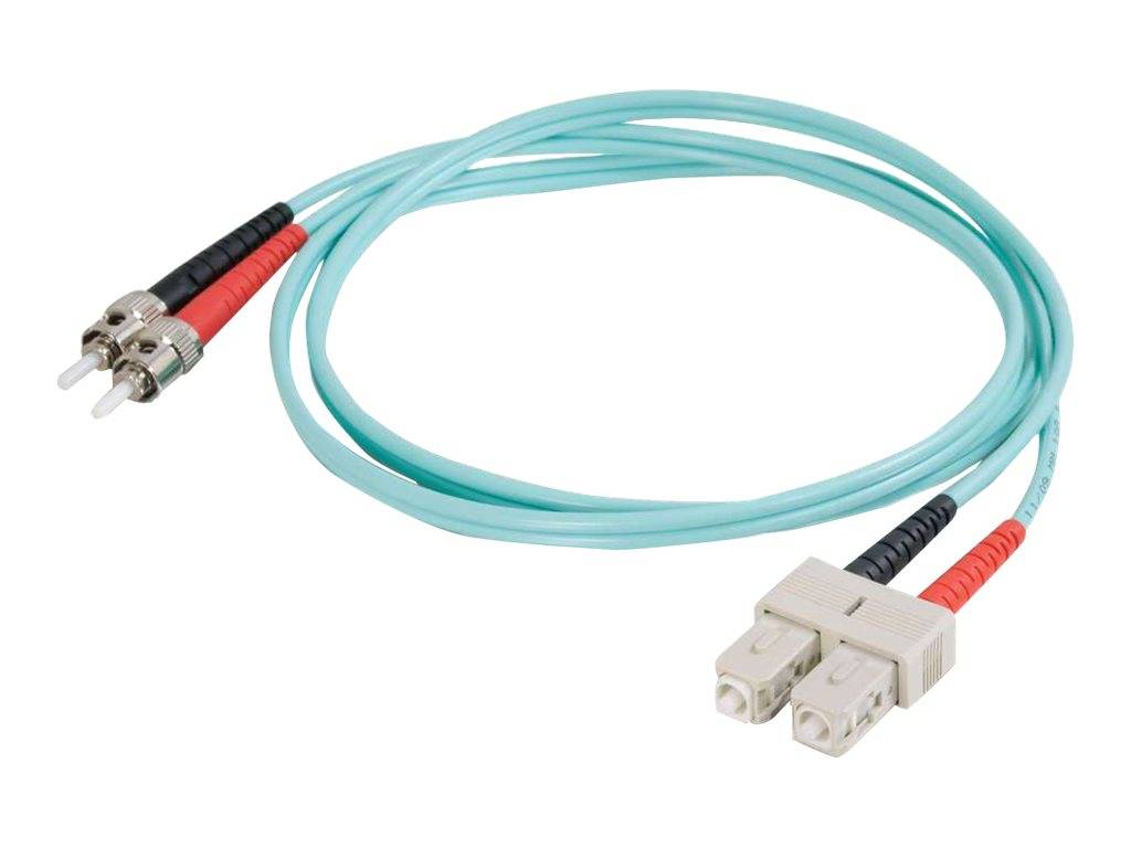 C2G SC-ST 10Gb 50/125 OM3 Duplex Multimode PVC Fiber Optic Cable (LSZH)