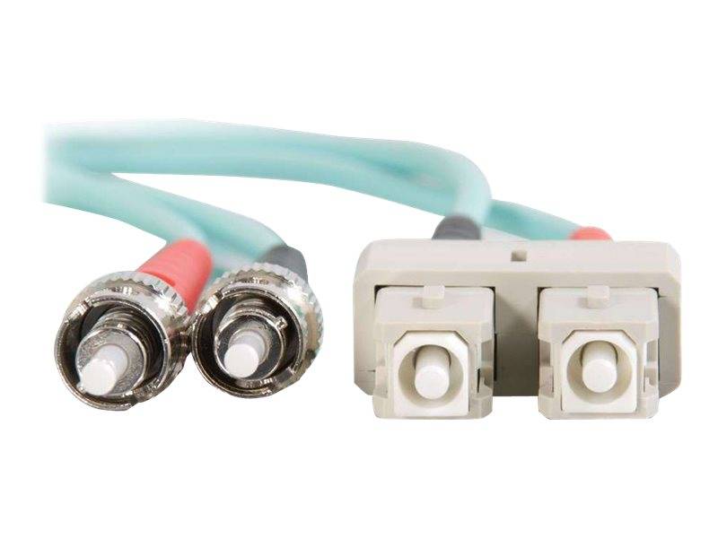 C2G SC-ST 10Gb 50/125 OM3 Duplex Multimode PVC Fiber Optic Cable (LSZH)