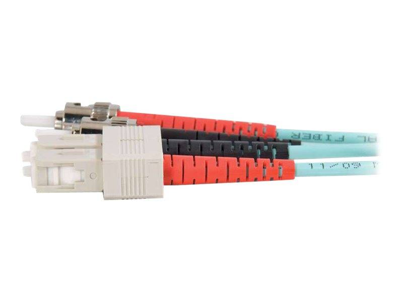 C2G SC-ST 10Gb 50/125 OM3 Duplex Multimode PVC Fiber Optic Cable (LSZH)