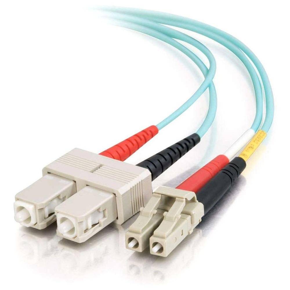 C2G LC-SC 10Gb 50/125 OM3 Duplex Multimode PVC Fiber Optic Cable (LSZH)