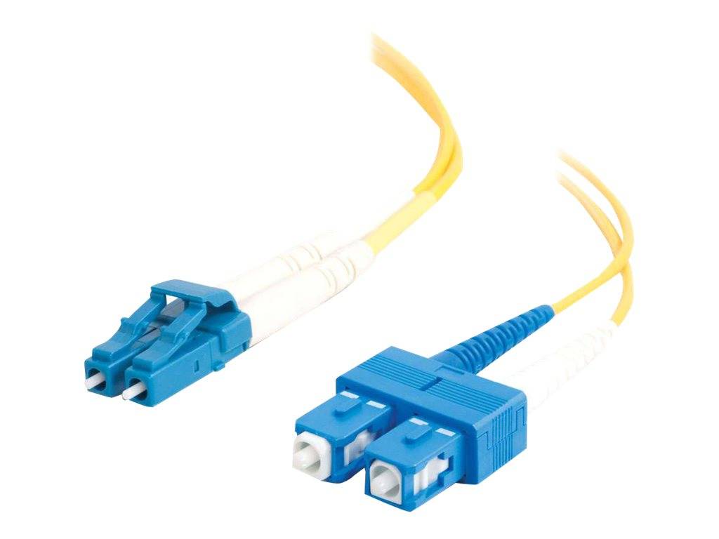 C2G LC-SC 9/125 OS1 Duplex Singlemode PVC Fiber Optic Cable (LSZH)