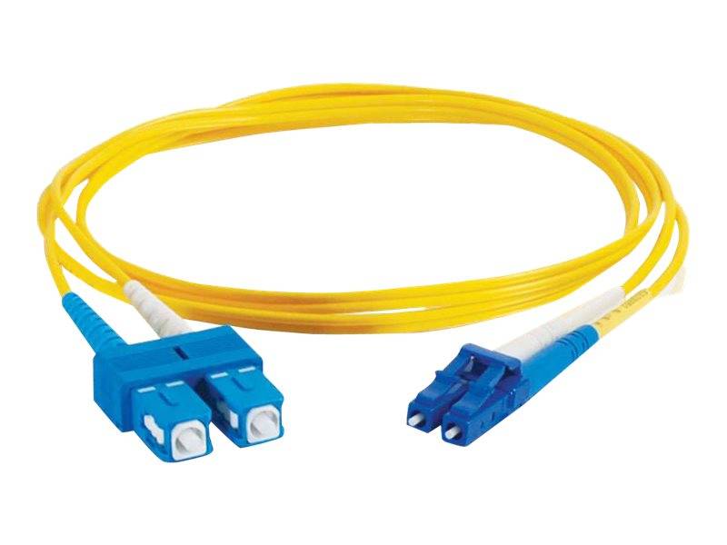 C2G LC-SC 9/125 OS1 Duplex Singlemode PVC Fiber Optic Cable (LSZH)