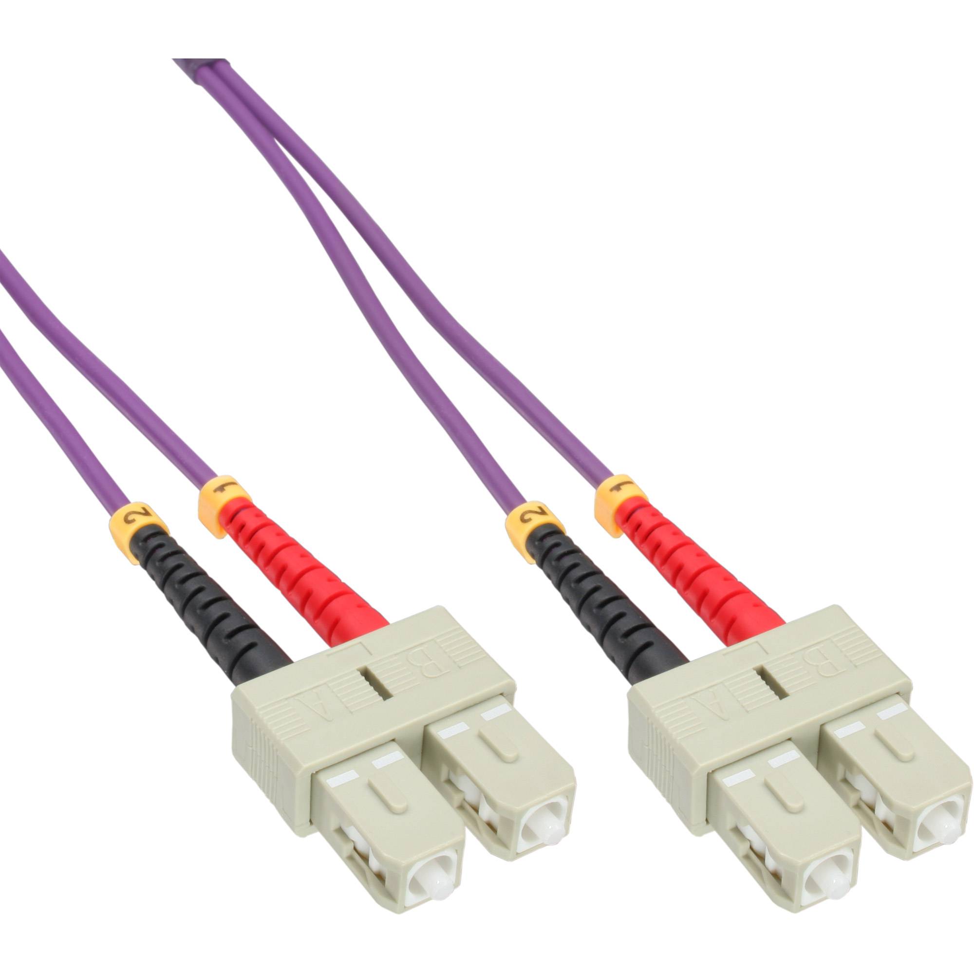 INLINE - LWL Duplex Kabel - SC/SC - 50/125µm - OM4 - 0,5m
