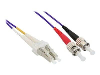 INLINE - LWL Duplex Kabel - LC/ST - 50/125µm - OM4 - 2m