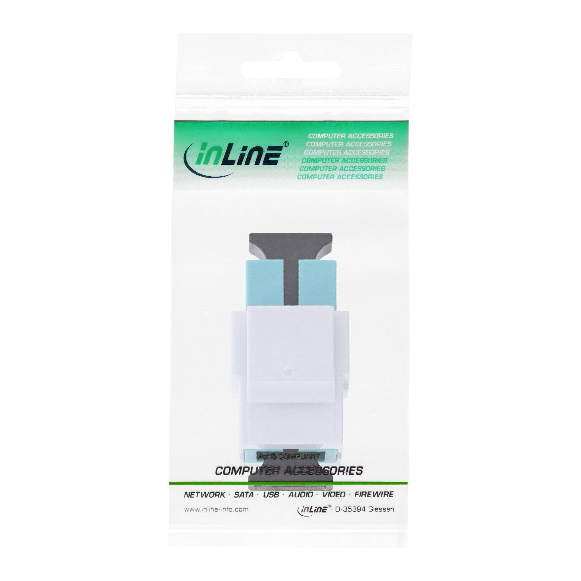 INLINE - LWL Keystone Snap-in Kupplung - Simplex SC/SC - multimode - Keramik-Hülse