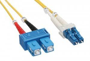 INLINE - LWL Duplex Kabel - LC/SC - 9/125µm - OS2 - 2m