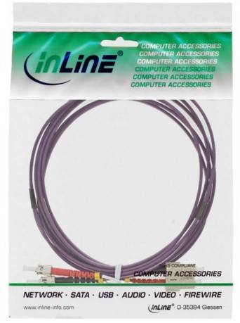 INLINE - LWL Duplex Kabel - SC/ST - 50/125µm - OM4 - 5m