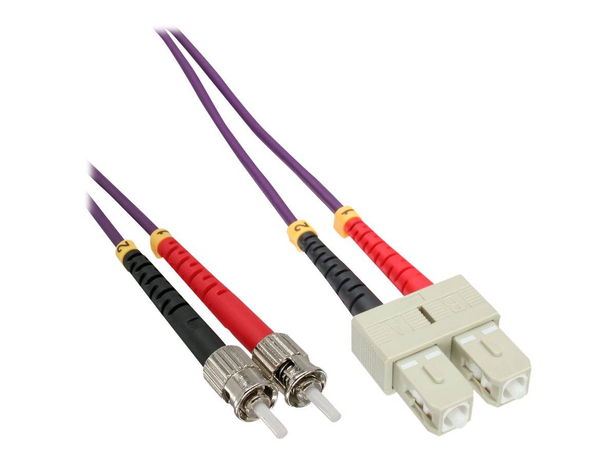 INLINE - LWL Duplex Kabel - SC/ST - 50/125µm - OM4 - 5m