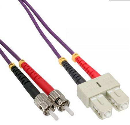 INLINE - LWL Duplex Kabel - SC/ST - 50/125µm - OM4 - 5m