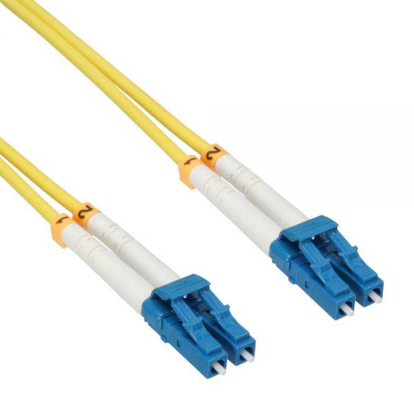 INLINE - LWL Duplex Kabel - LC/LC - 9/125µm - OS2 - 1m