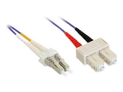 INLINE - LWL Duplex Kabel - LC/SC - 50/125µm - OM4 - 3m