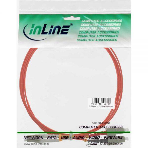 INLINE - LWL Duplex Kabel - LC/SC - 50/125µm - OM2 - 0,5m