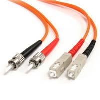 StarTech.com 2m Fiber Optic Cable - Multimode Duplex 62.5/125 - LSZH - ST/SC - OM1 - ST to SC Fiber Patch Cable (FIBSTSC
