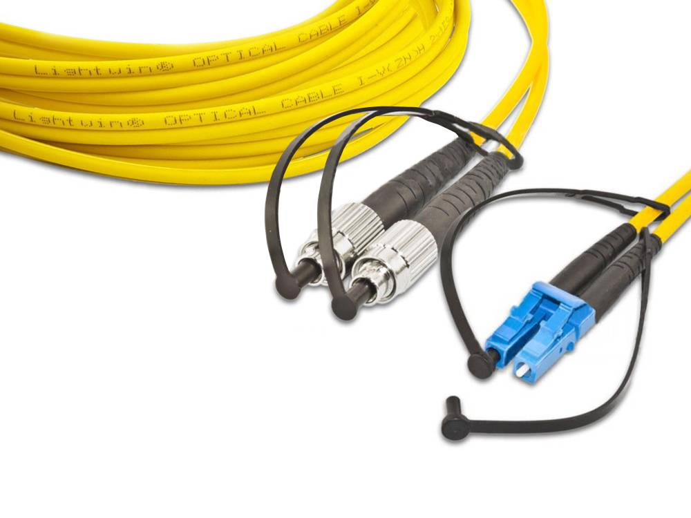 Lightwin LDP-09 FC-LC 5.0, 5 m, LSOH, OS2, 2x FC, 2x LC, Gelb